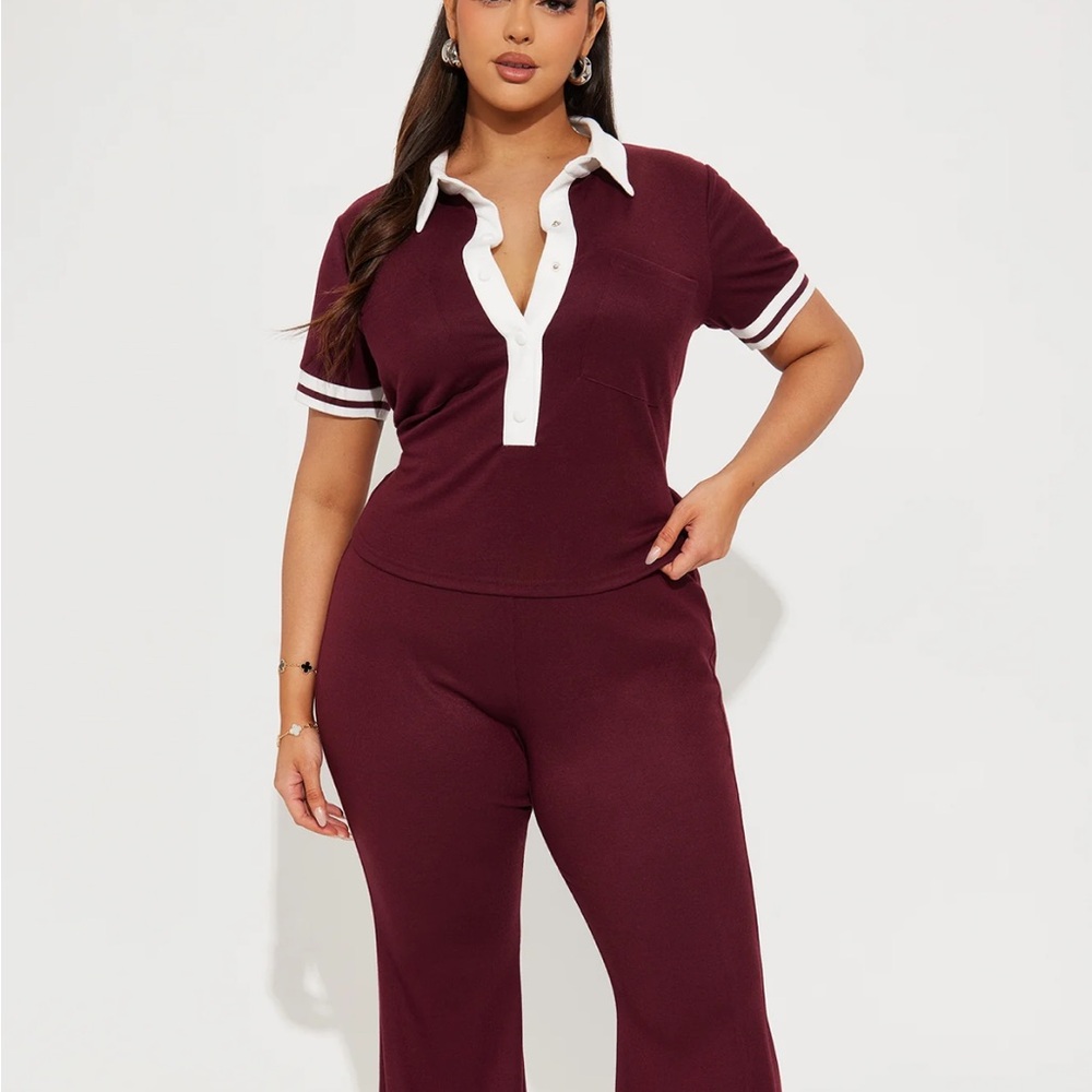 Burgundy Pants set